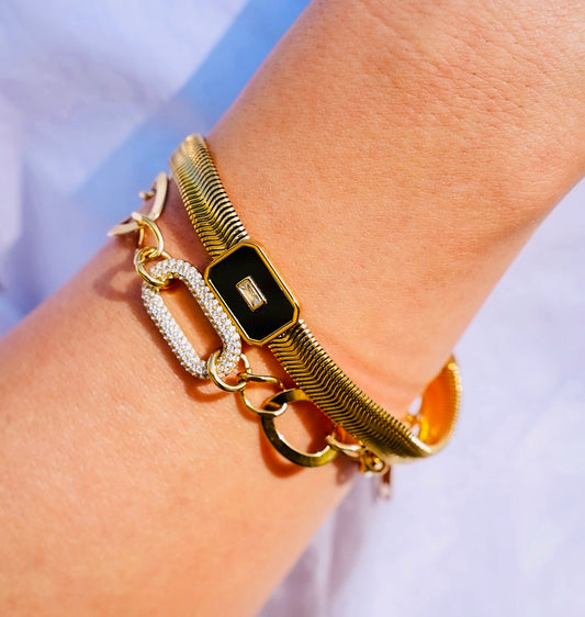 Bracelet Onyx Noir