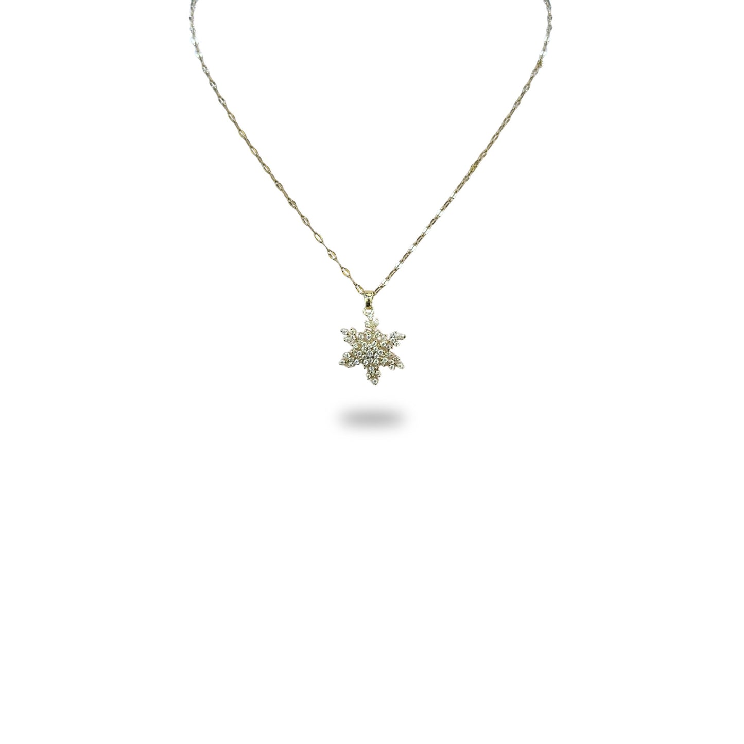 Collier Pendentif Flocon Zircon