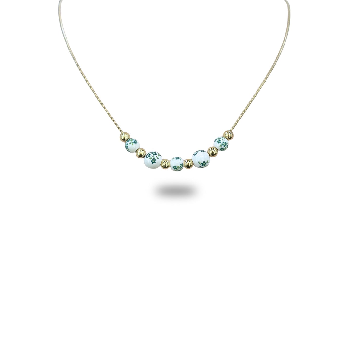 Collier Jade Doré