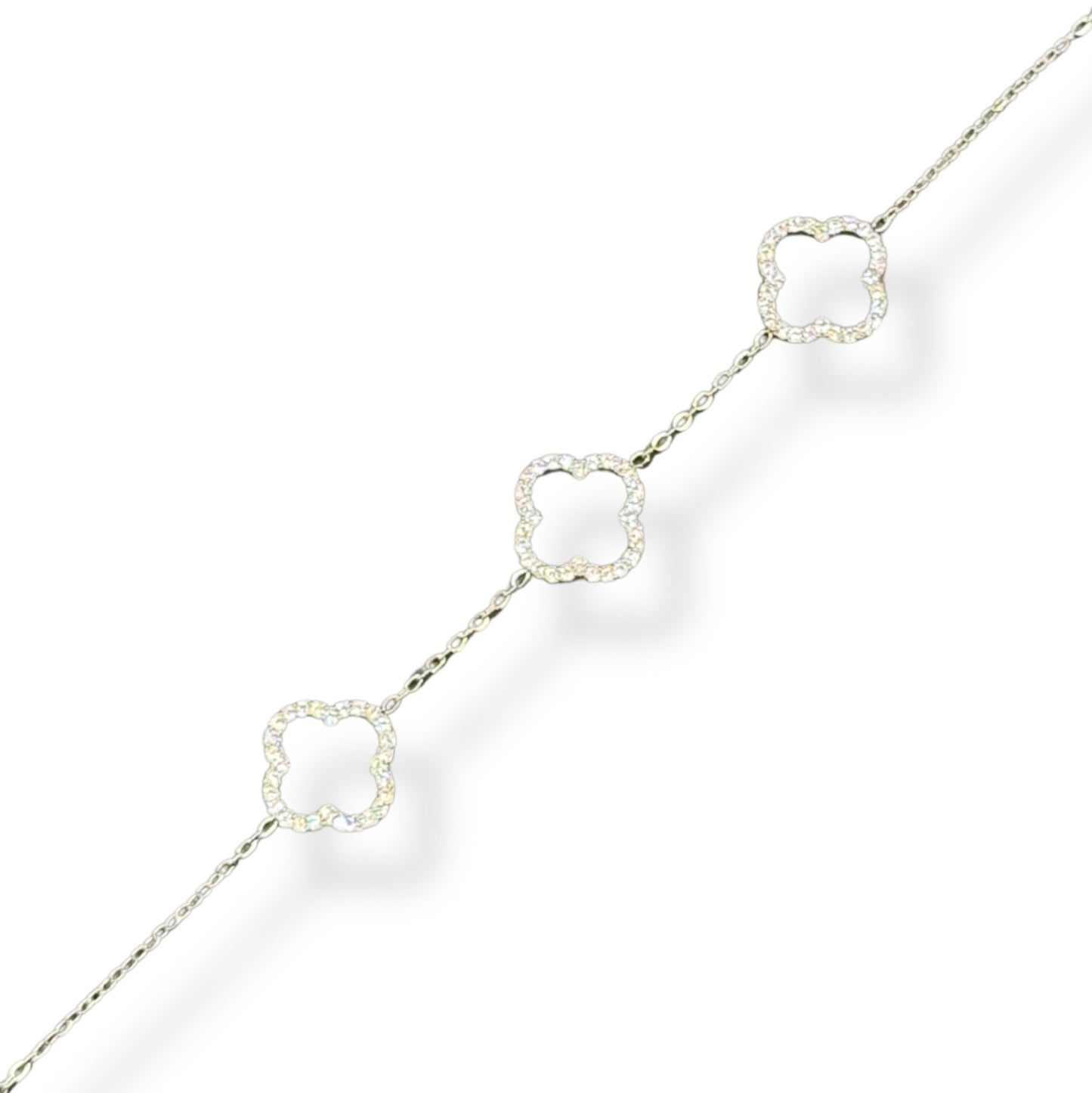 Bracelet Trio de Trèfles Argent