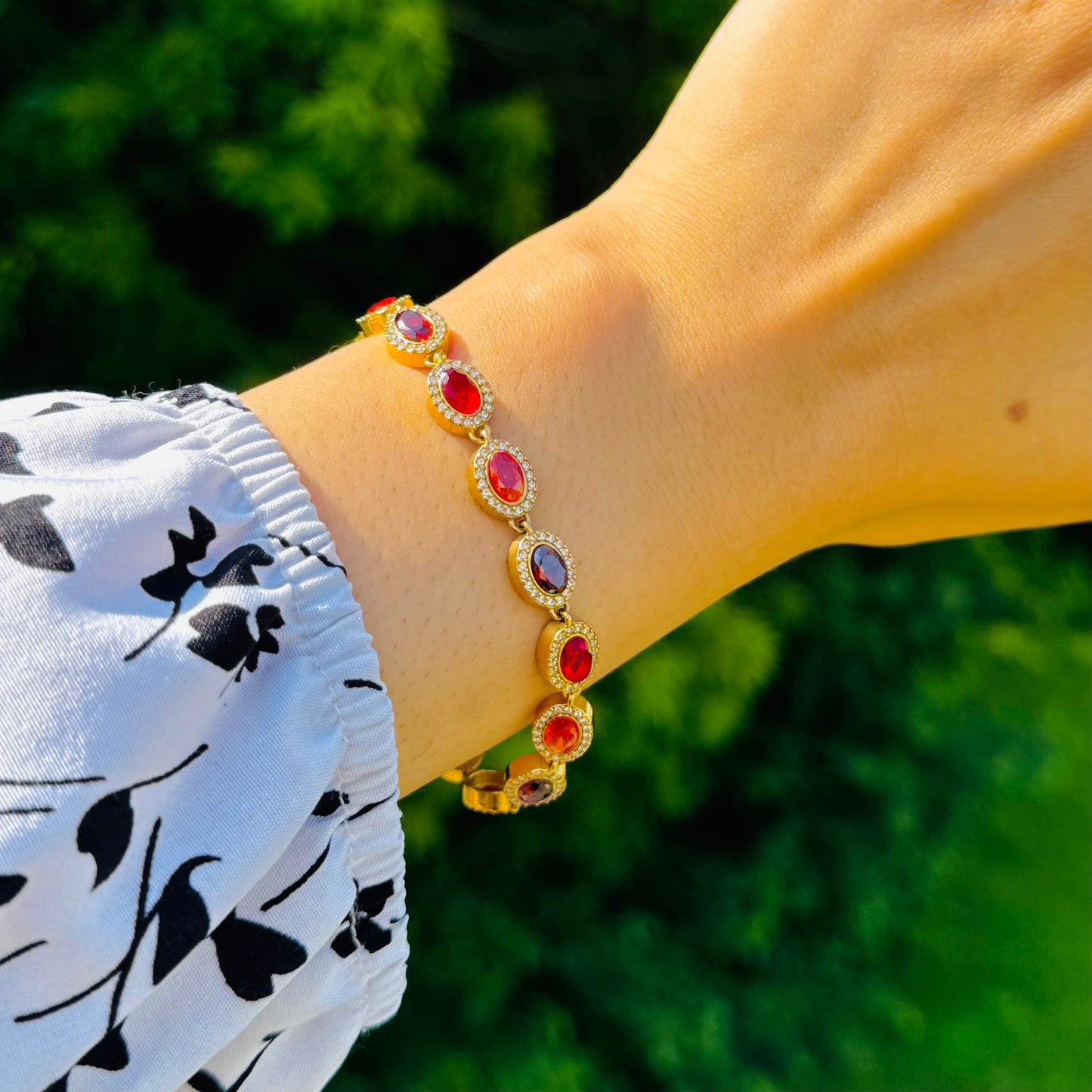 Bracelet Rubinia rouge - Collection Reine