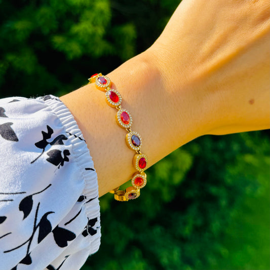 Bracelet Rubinia rouge - Collection Reine