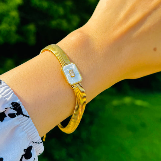 Bracelet Onyx Blanc