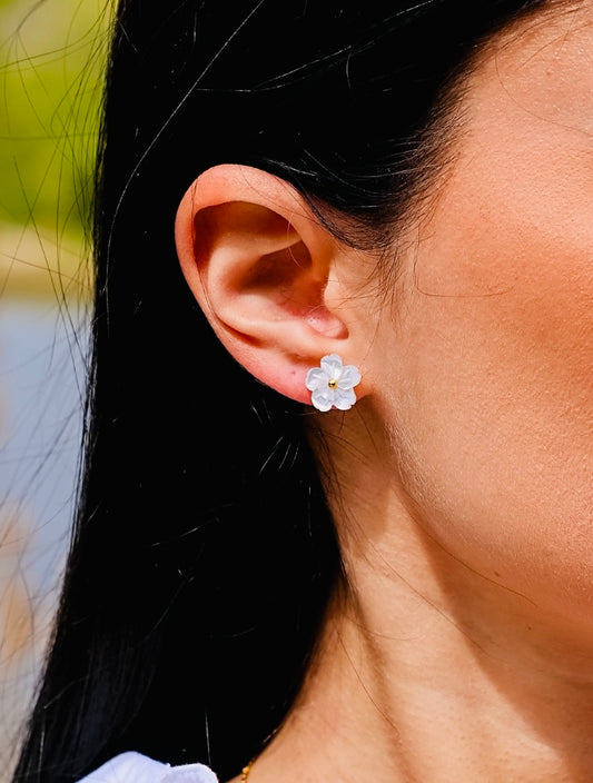 Boucles d'Oreilles Fleuria Nacré