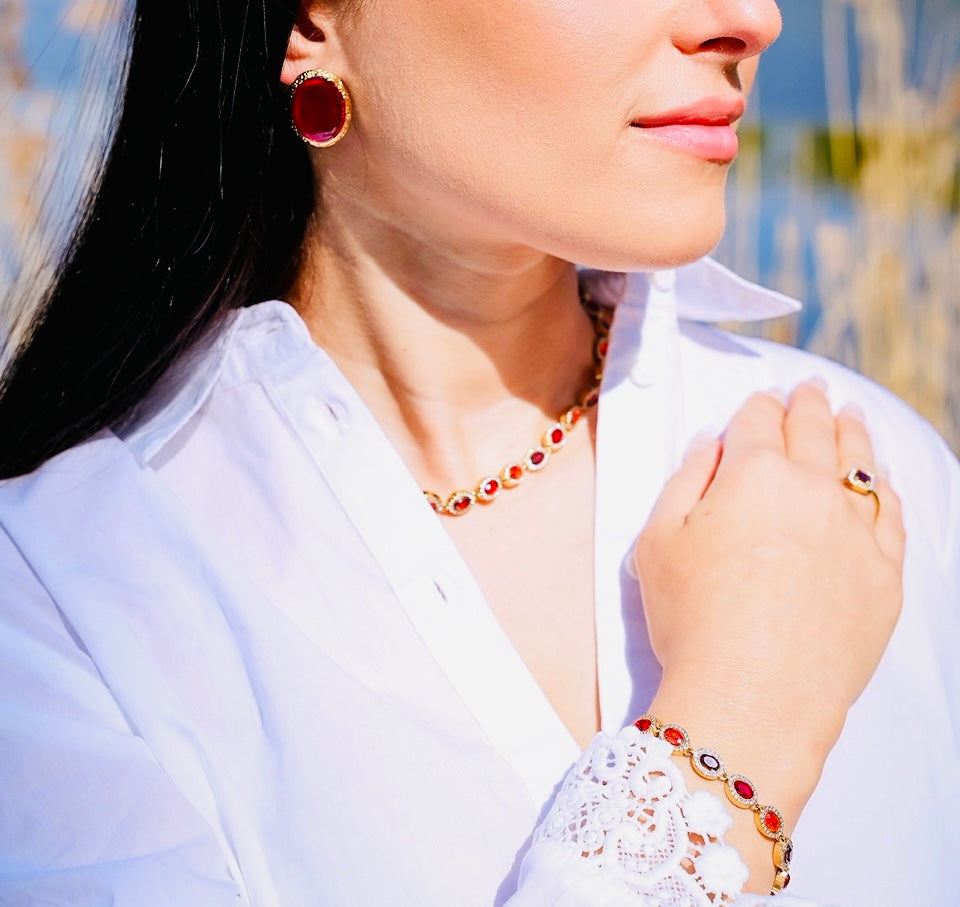 Bracelet Rubinia rouge - Collection Reine