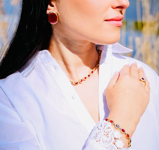 Bracelet Rubinia rouge - Collection Reine