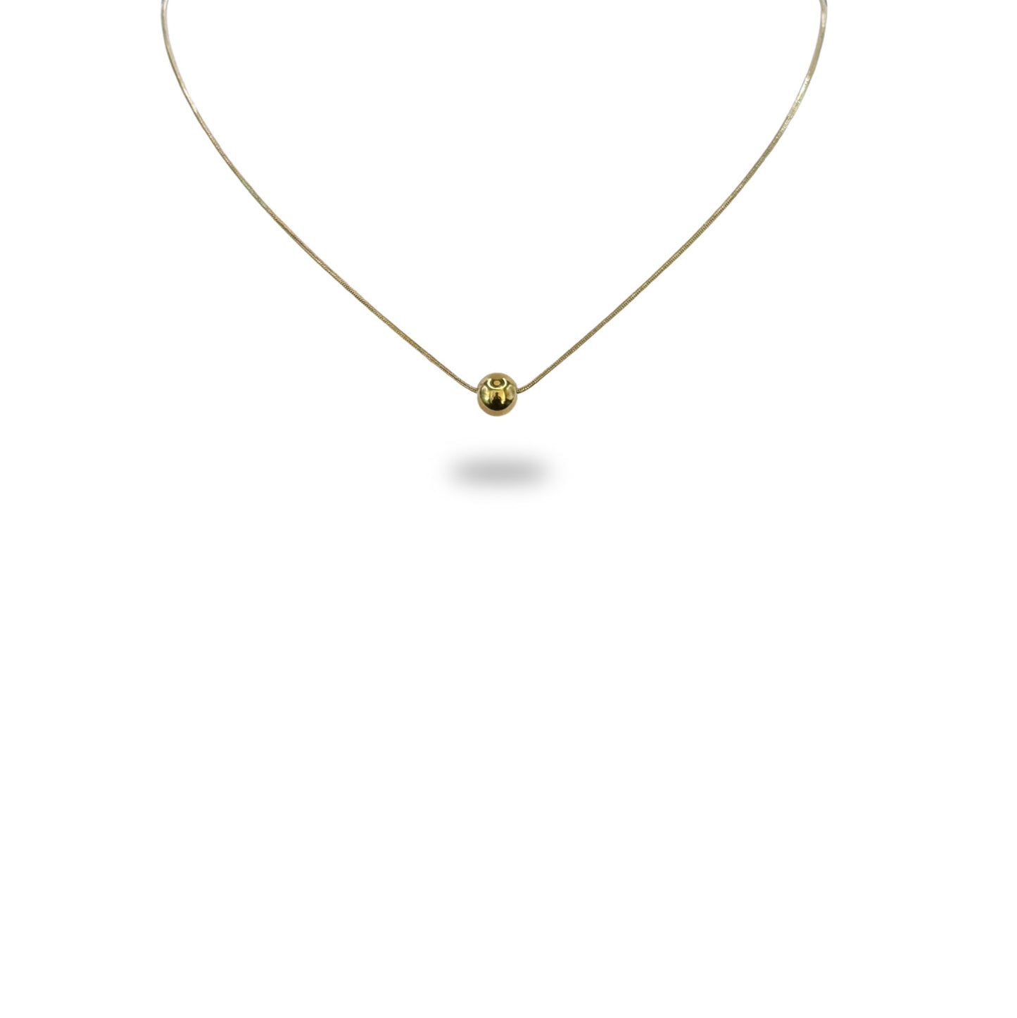 Collier Chaîne Serpent Perle Ronde