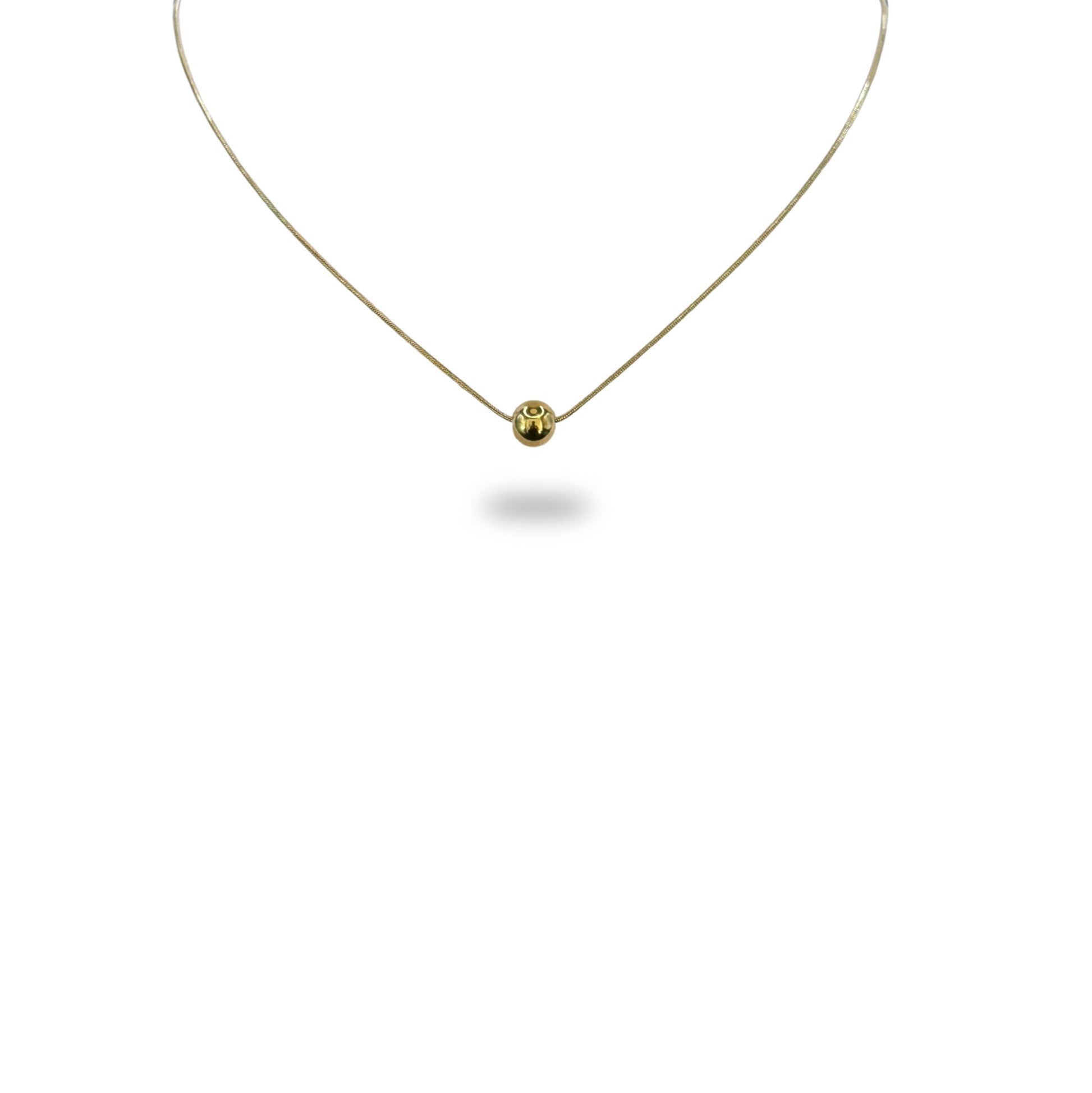Collier Chaîne Serpent Perle Ronde