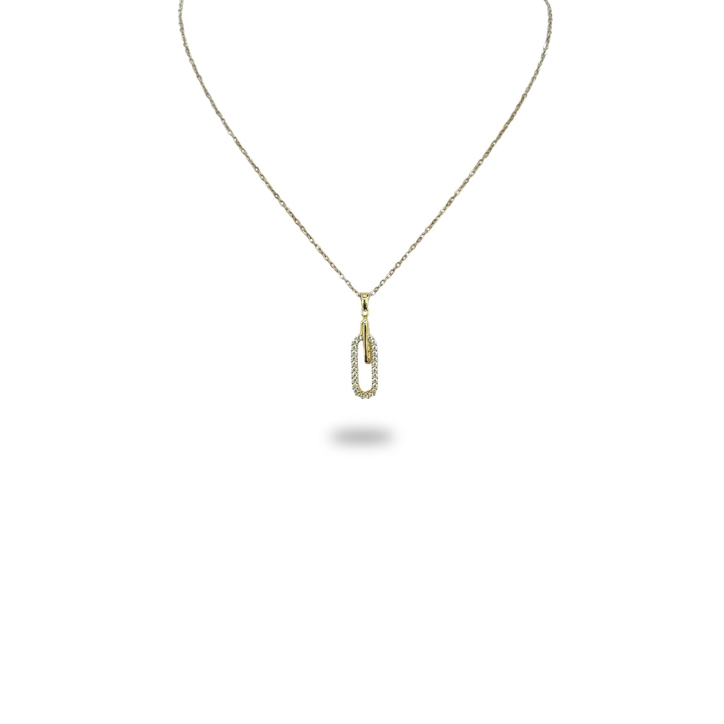 Collier Pendentif Ovale Zircon