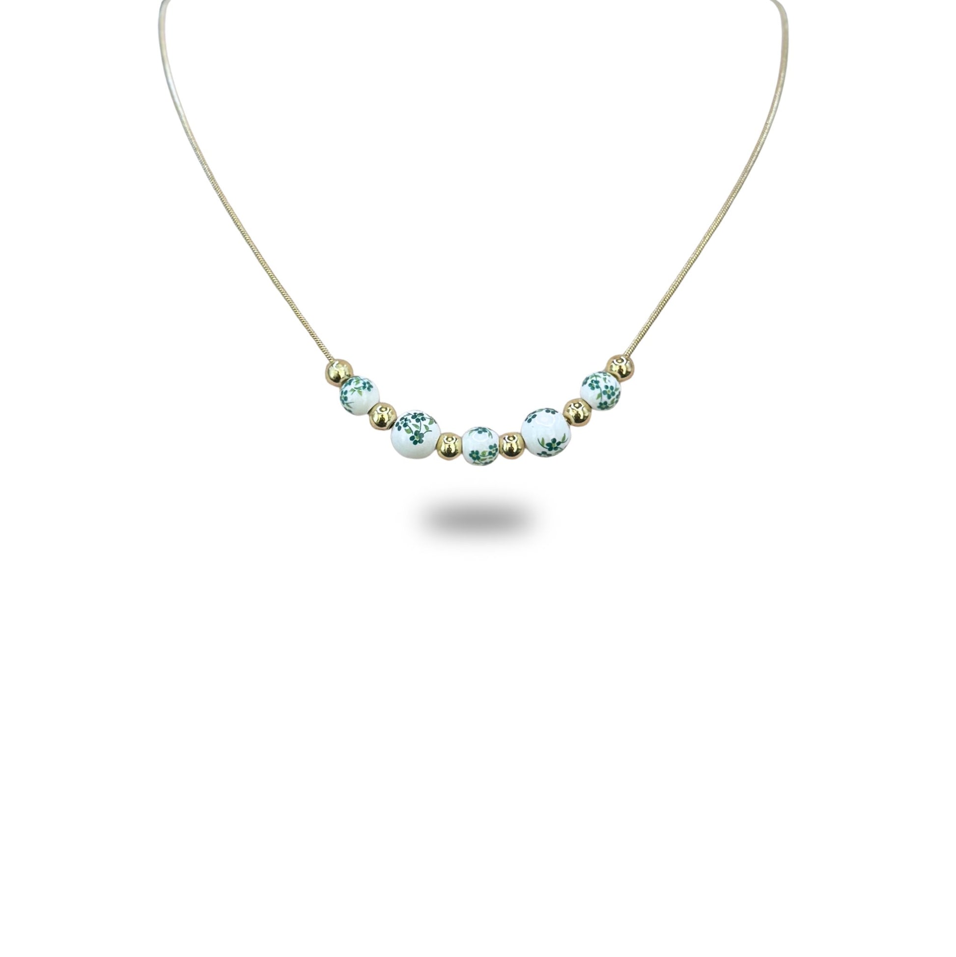Collier Jade Doré