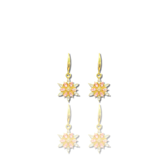 Boucles d'Oreilles Flocon Zircon