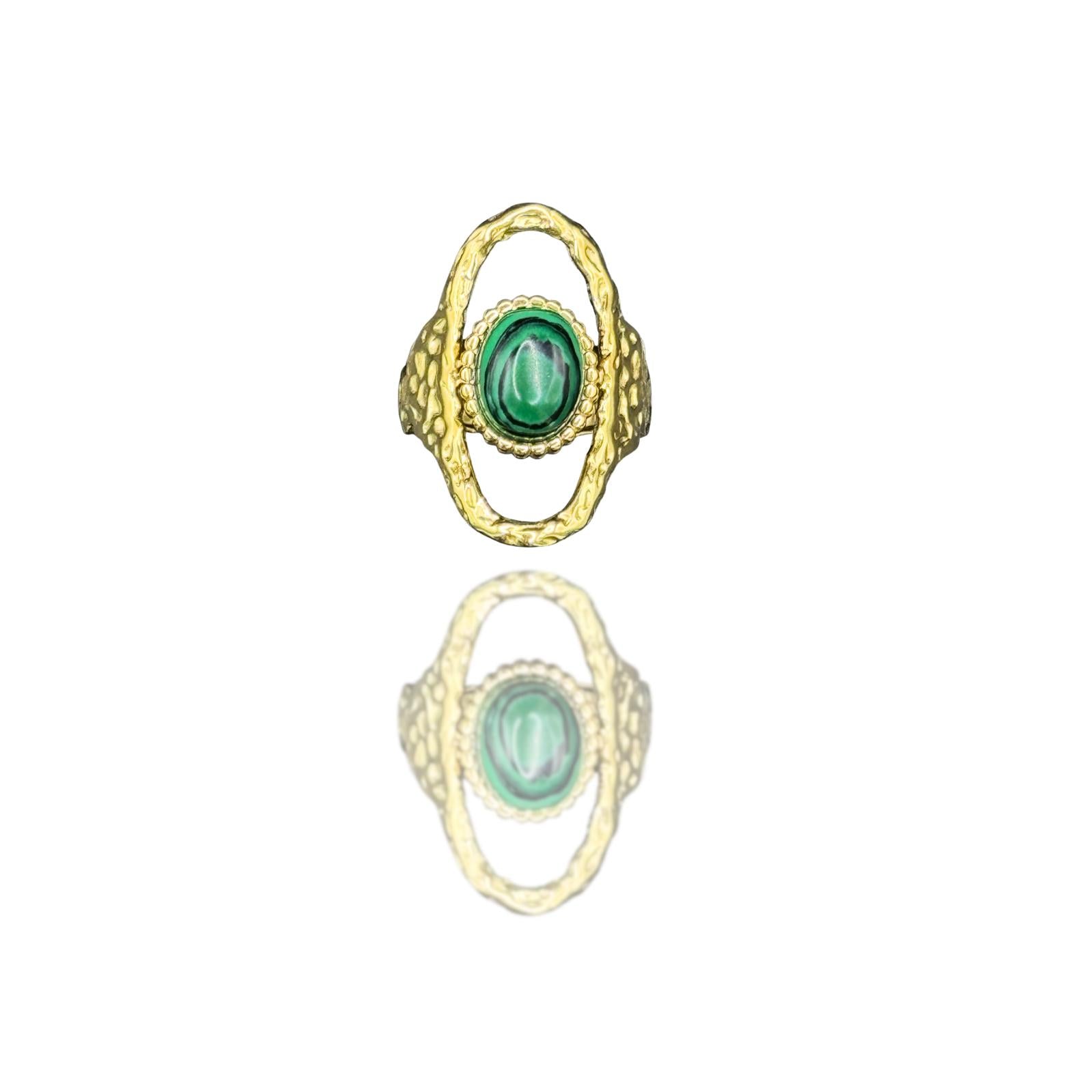 Bague Malachite Ronde