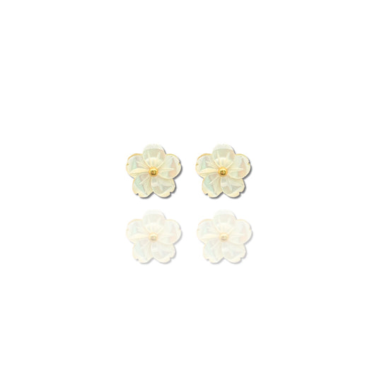 Boucles d'Oreilles Fleur Nacre