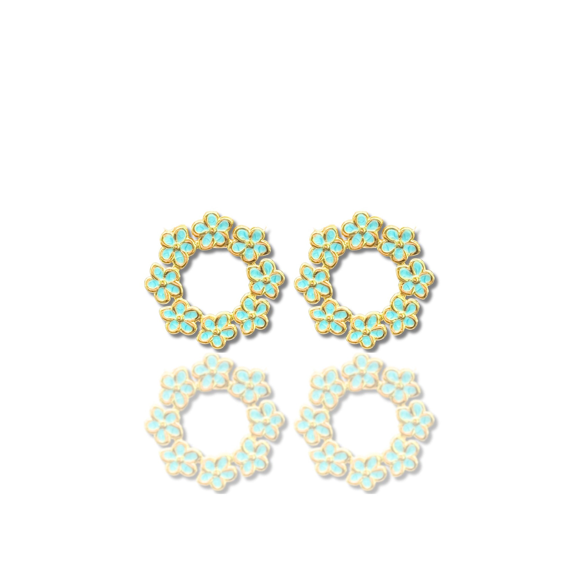 Boucles d'Oreilles Créoles Rose