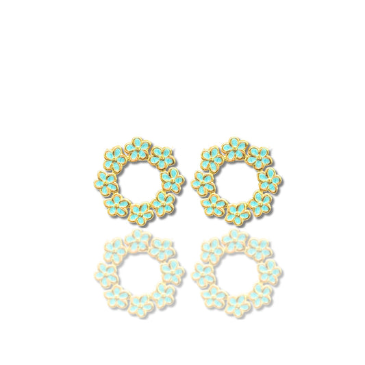 Boucles d'Oreilles Créoles Rose