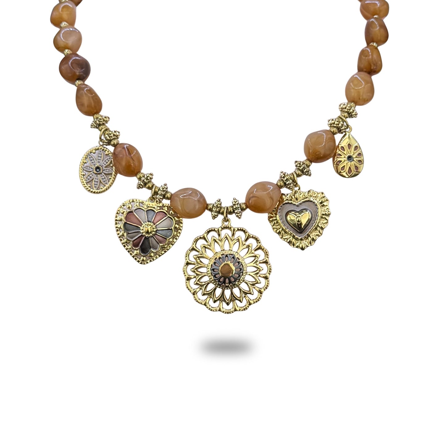 Collier Ambre Doré