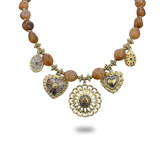 Collier Ambre Doré