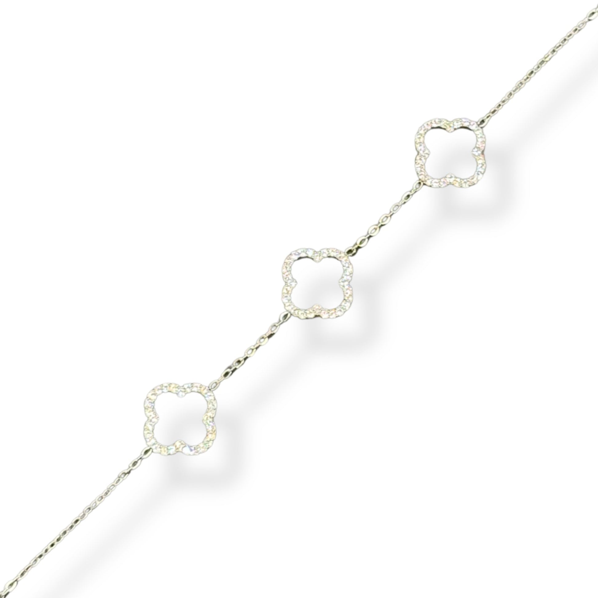 Bracelet Trio de Trèfles Argent