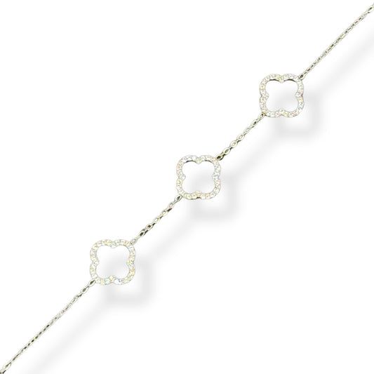 Bracelet Trio de Trèfles Argent
