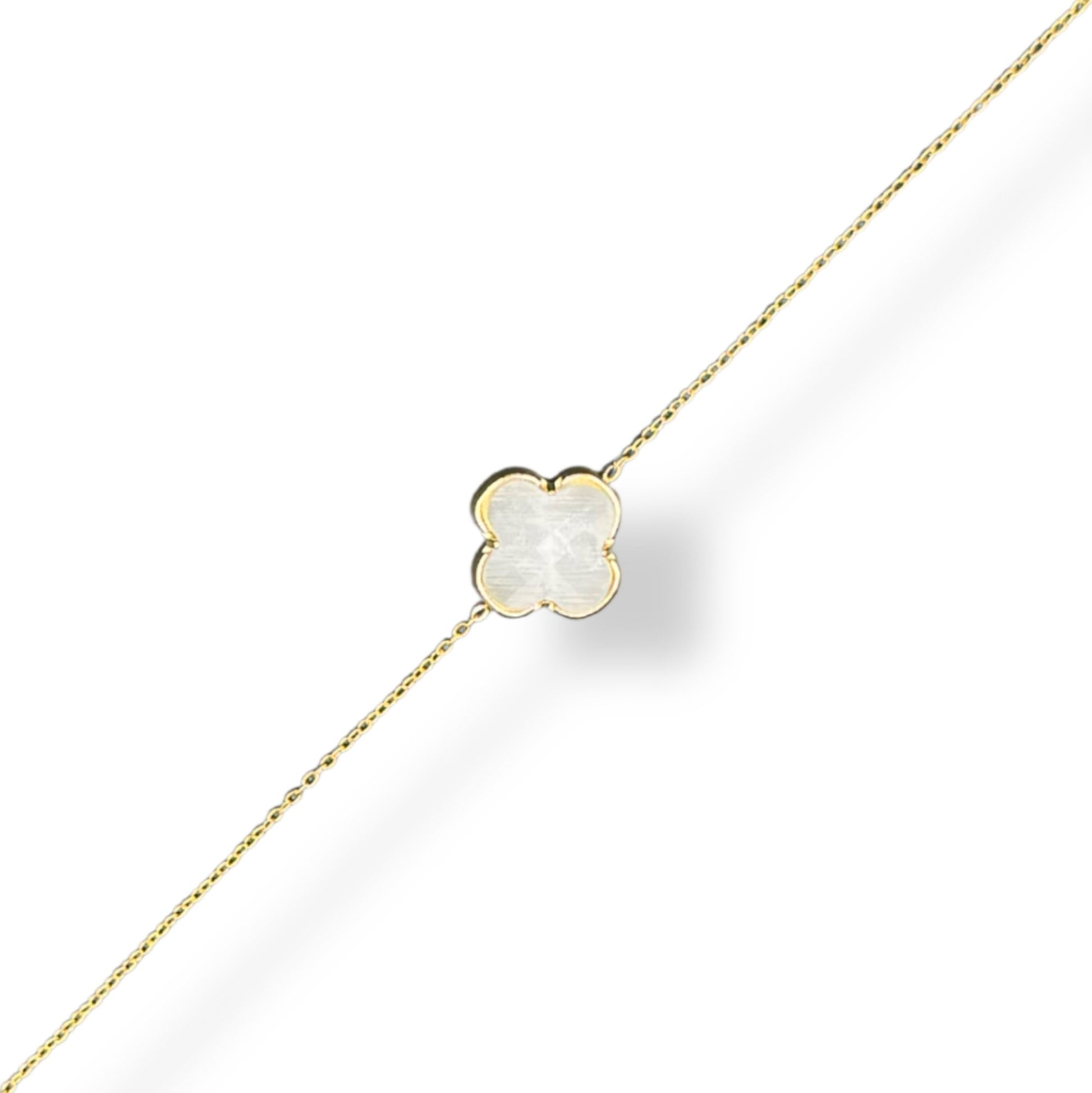 Bracelet Trèfle Rose Doré