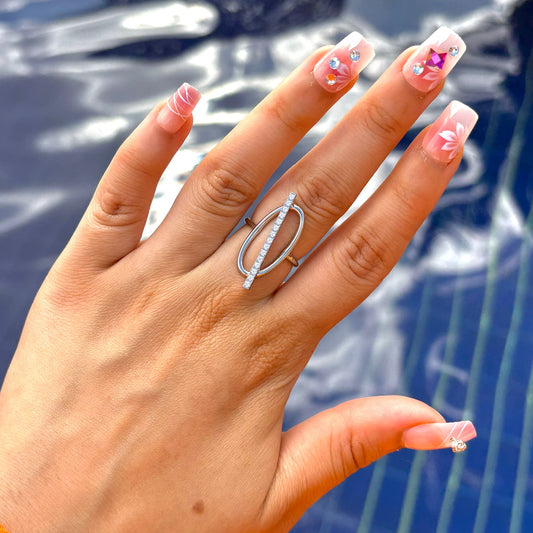 Bague Ovaline Argenté – Zayara Paris