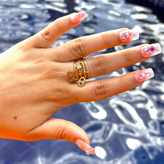 Bague Charmia Doré – Zayara Paris